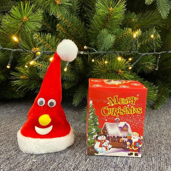 Electric Christmas Hat Decoration With Swinging Bell