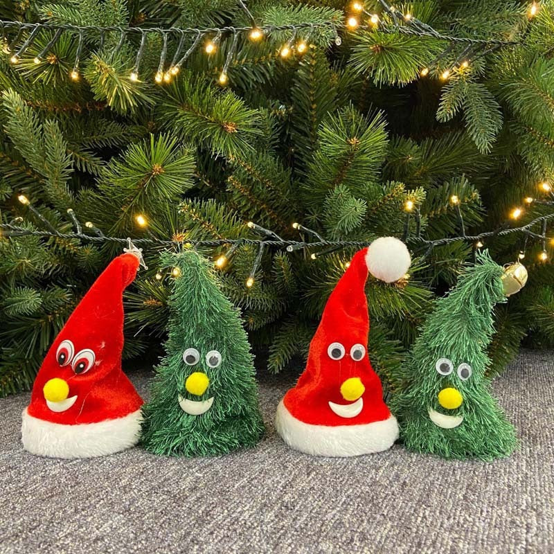Electric Christmas Hat Decoration With Swinging Bell