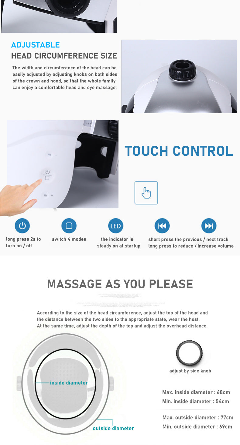 Head Massager With Vibration and Heat for Scalp Relief