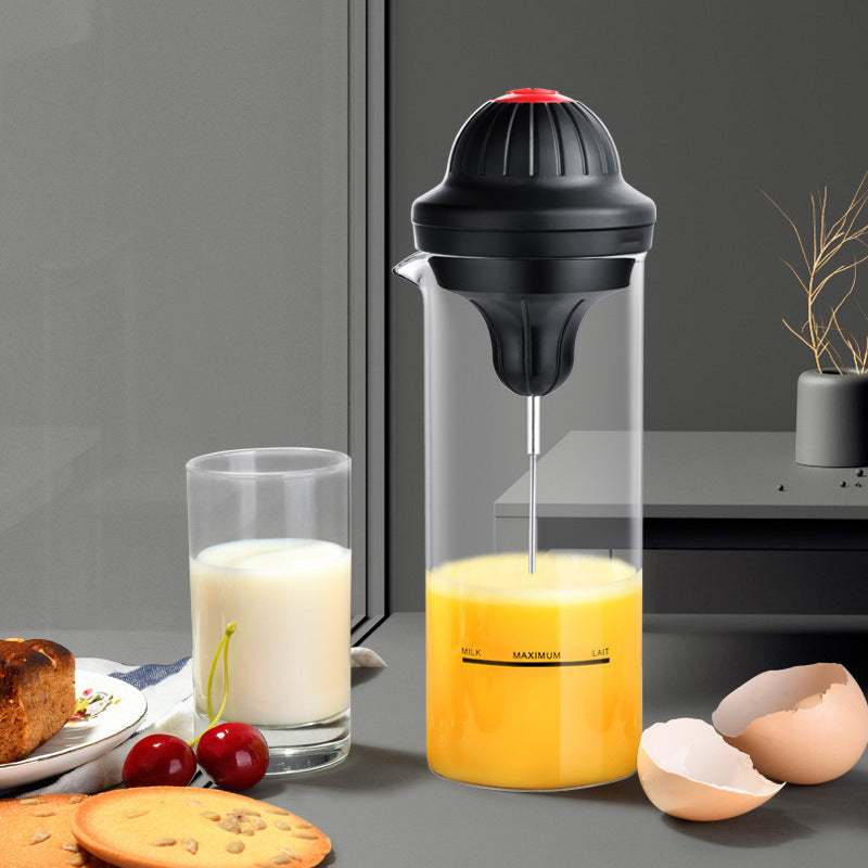 Electric Milk Frother Cup: One-Button Dense Foam at Home