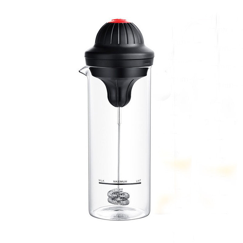 Electric Milk Frother Cup: One-Button Dense Foam at Home