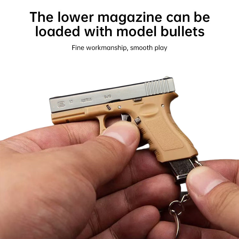 1:3 Glock G17-Style Alloy Keychain Tactical Collectible