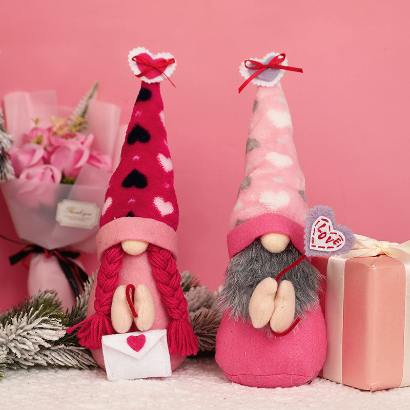 Valentine’s Gnome Decor With Love-Letter Envelope Charm