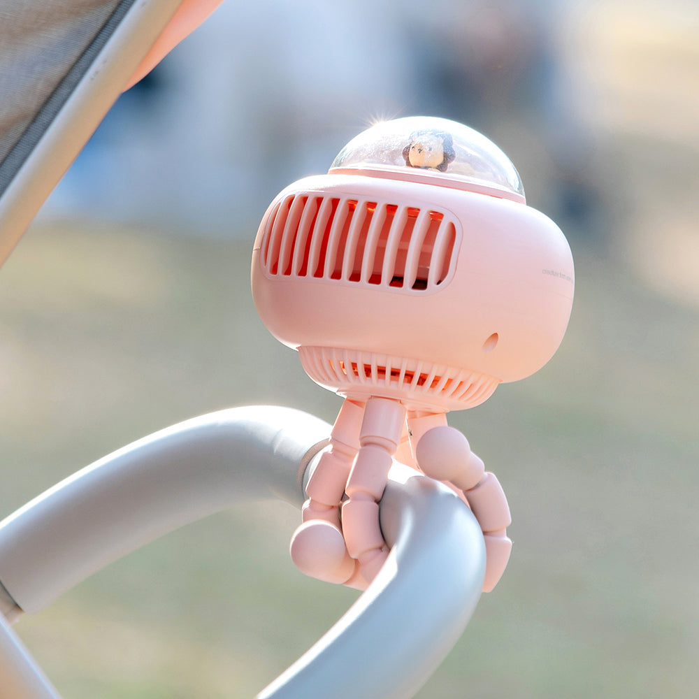 Stroller Fan with Octopus Wrap-On Hands-Free Cooling