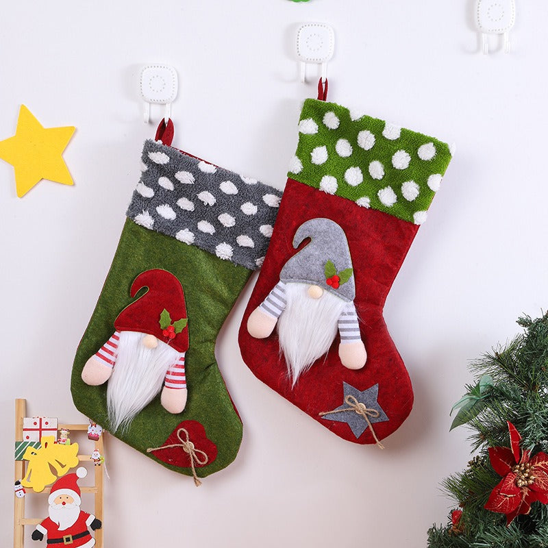 Whimsical Plush Christmas Stocking for Holiday Gift Charm