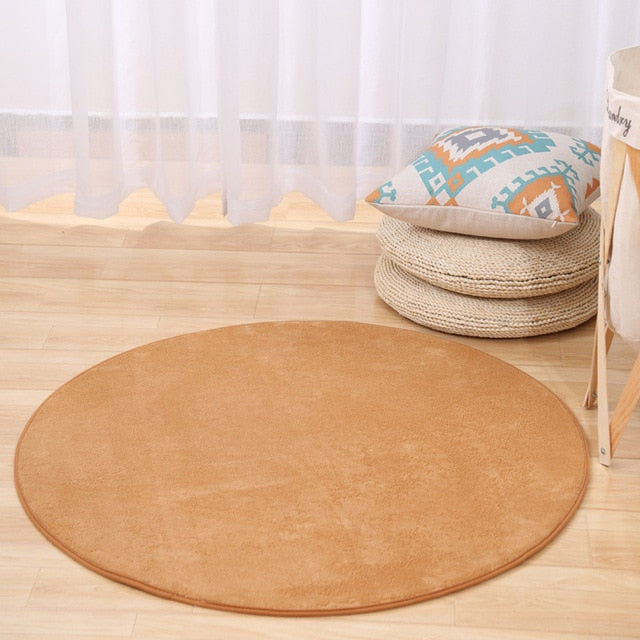 Round Memory Foam Floor Mat for Soft, Colorful Rooms