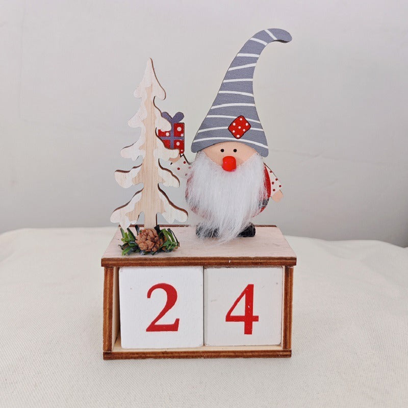 Wooden Christmas Countdown Calendar Rustic Holiday Decor