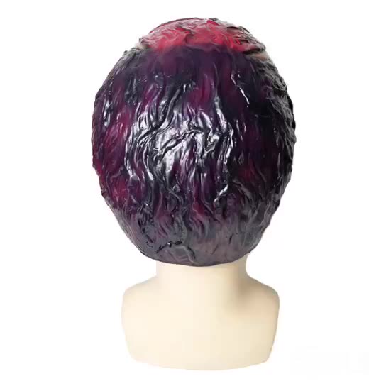 Red Venom Cosplay Mask With Sculpted Latex Details