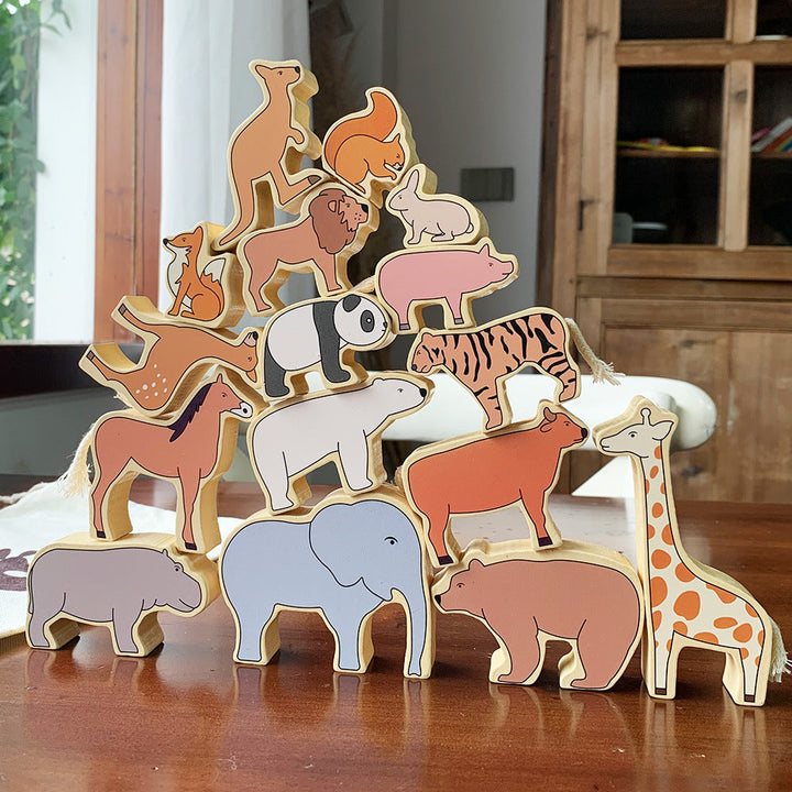 Animal Stacking Wooden Toys for Focused Creative Play