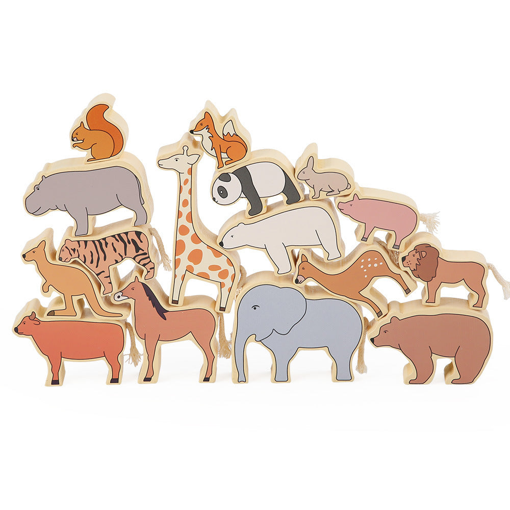 Animal Stacking Wooden Toys for Focused Creative Play
