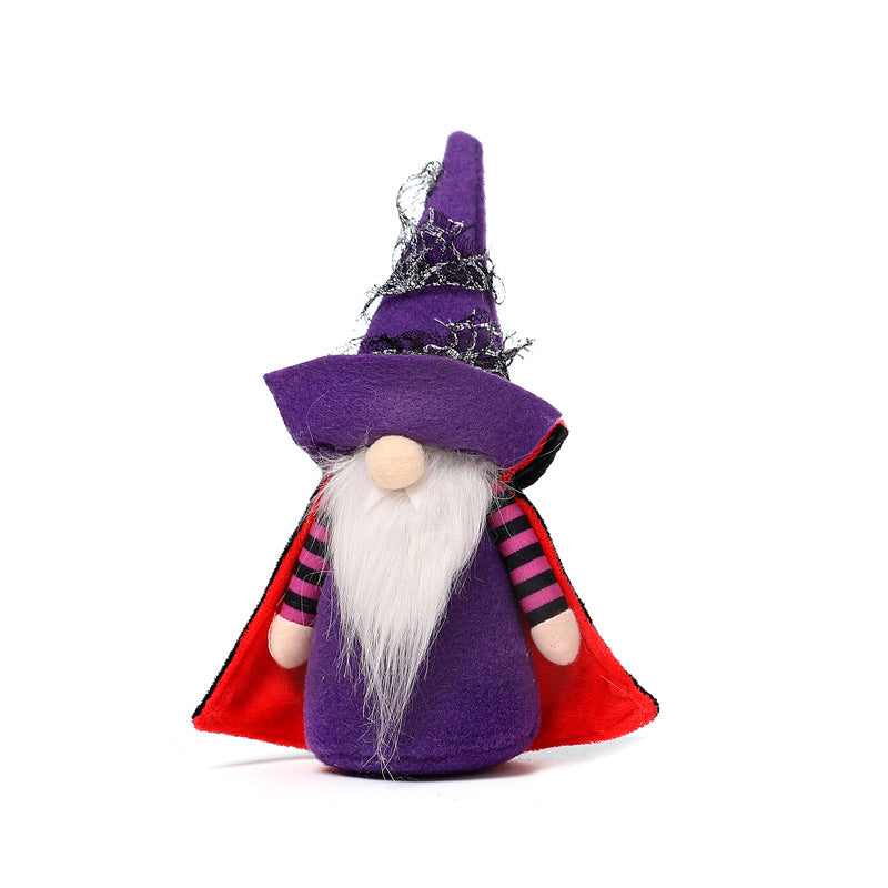Halloween Cloak Gnome Dolls for Spooky Tabletop Decor