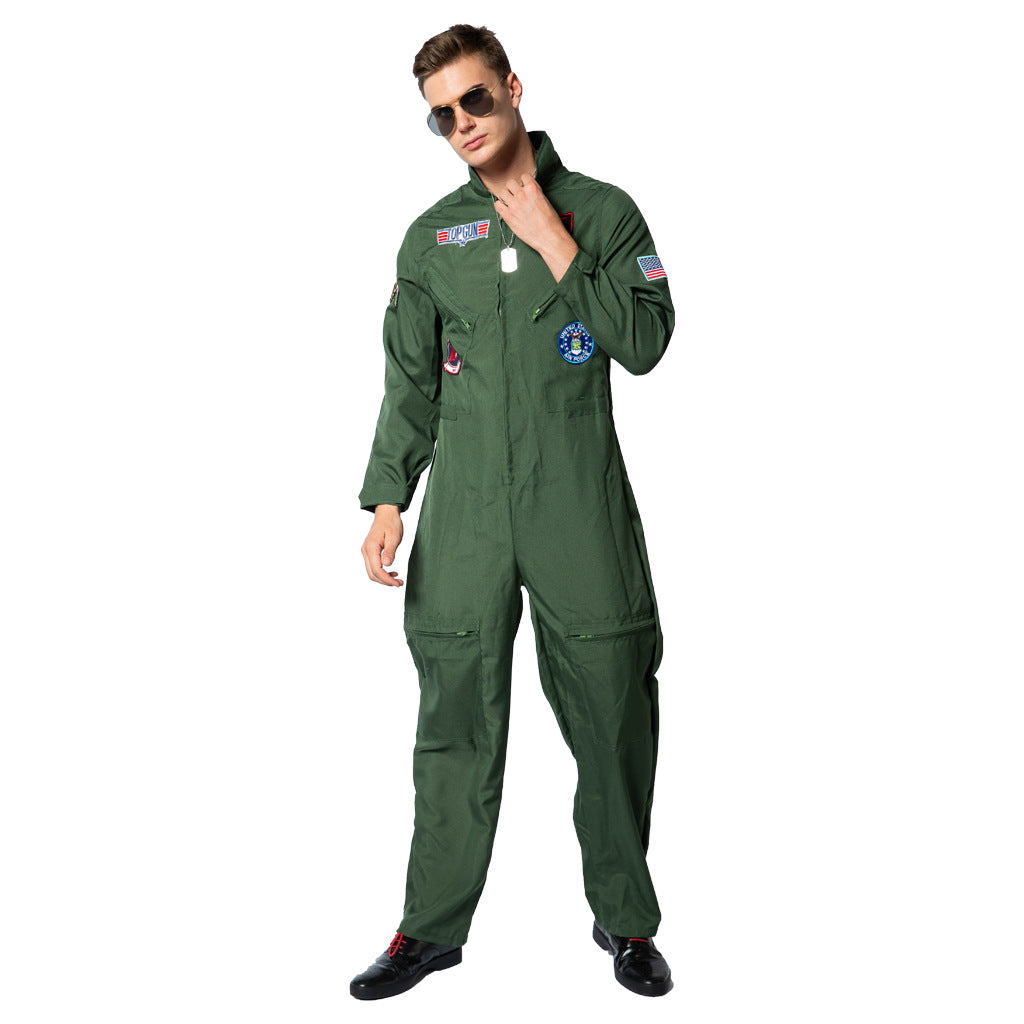 Pilot Costume Jumpsuit With Four Pockets | Top Gun Style