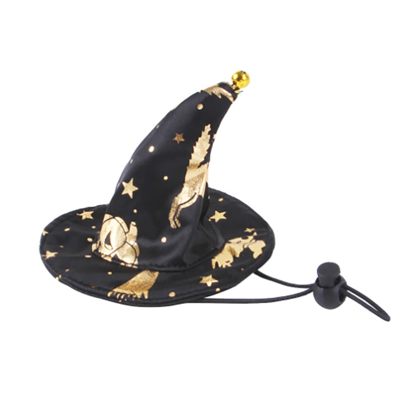 Witch Cloak Cat Costume with Wizard Hat Set