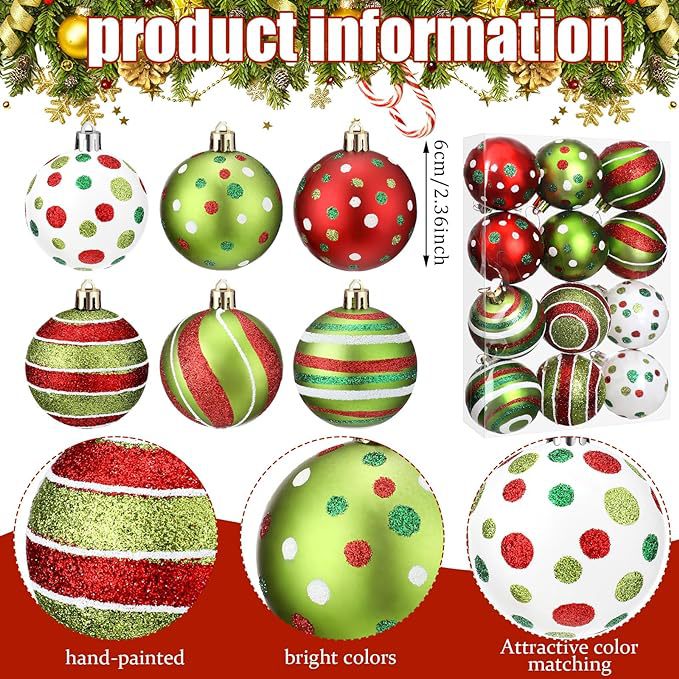 Shatterproof Christmas Ornaments With Hand-Painted Glitter