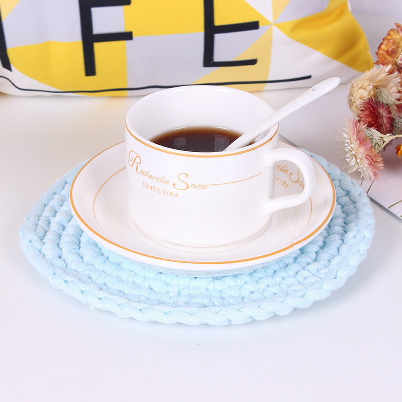 Hand-Woven Coaster Heat-Insulating Table Protection