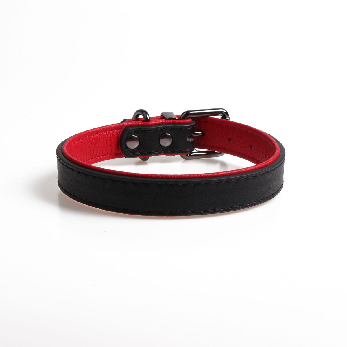 Leather Pet Collar with Soft Double-Layer Comfort