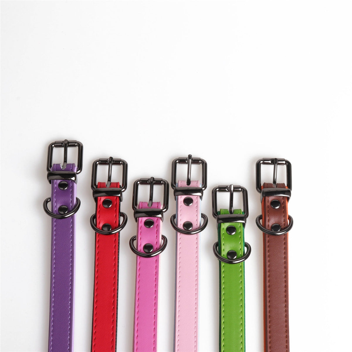 Leather Pet Collar with Soft Double-Layer Comfort