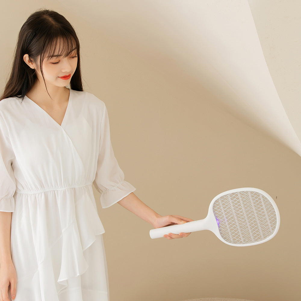 Rechargeable Electric Mosquito Swatter with Purple Light