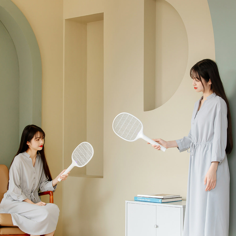 Rechargeable Electric Mosquito Swatter with Purple Light