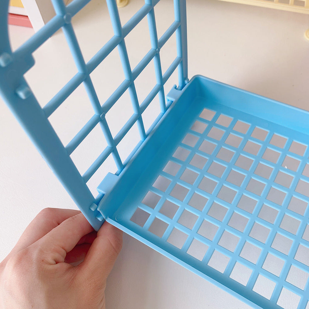 Double-Layer Desk Organizer Rack for Small Spaces