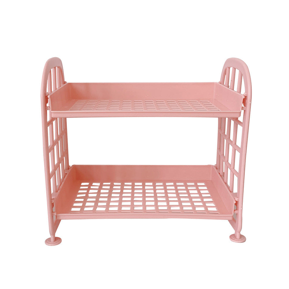 Double-Layer Desk Organizer Rack for Small Spaces