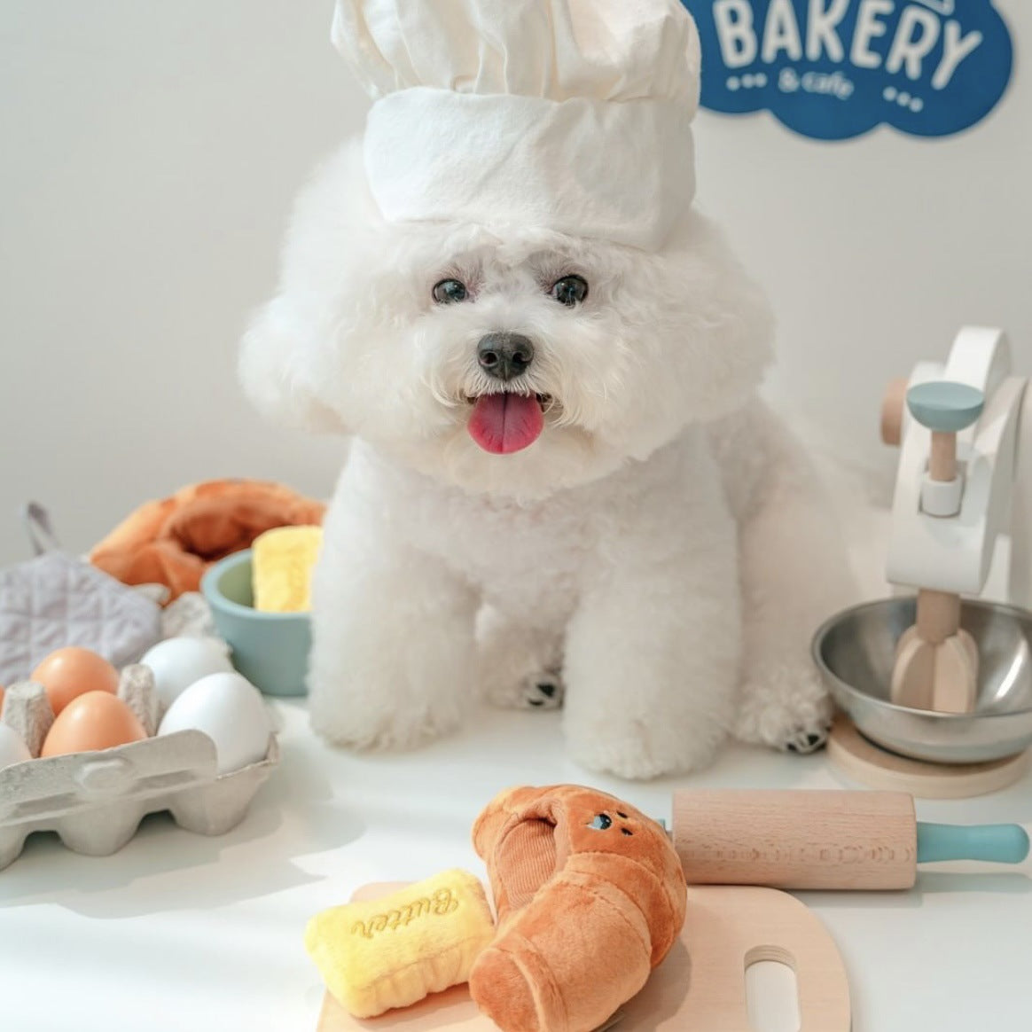 Dog Snuffle Toy Croissant Plush for Indoor Enrichment