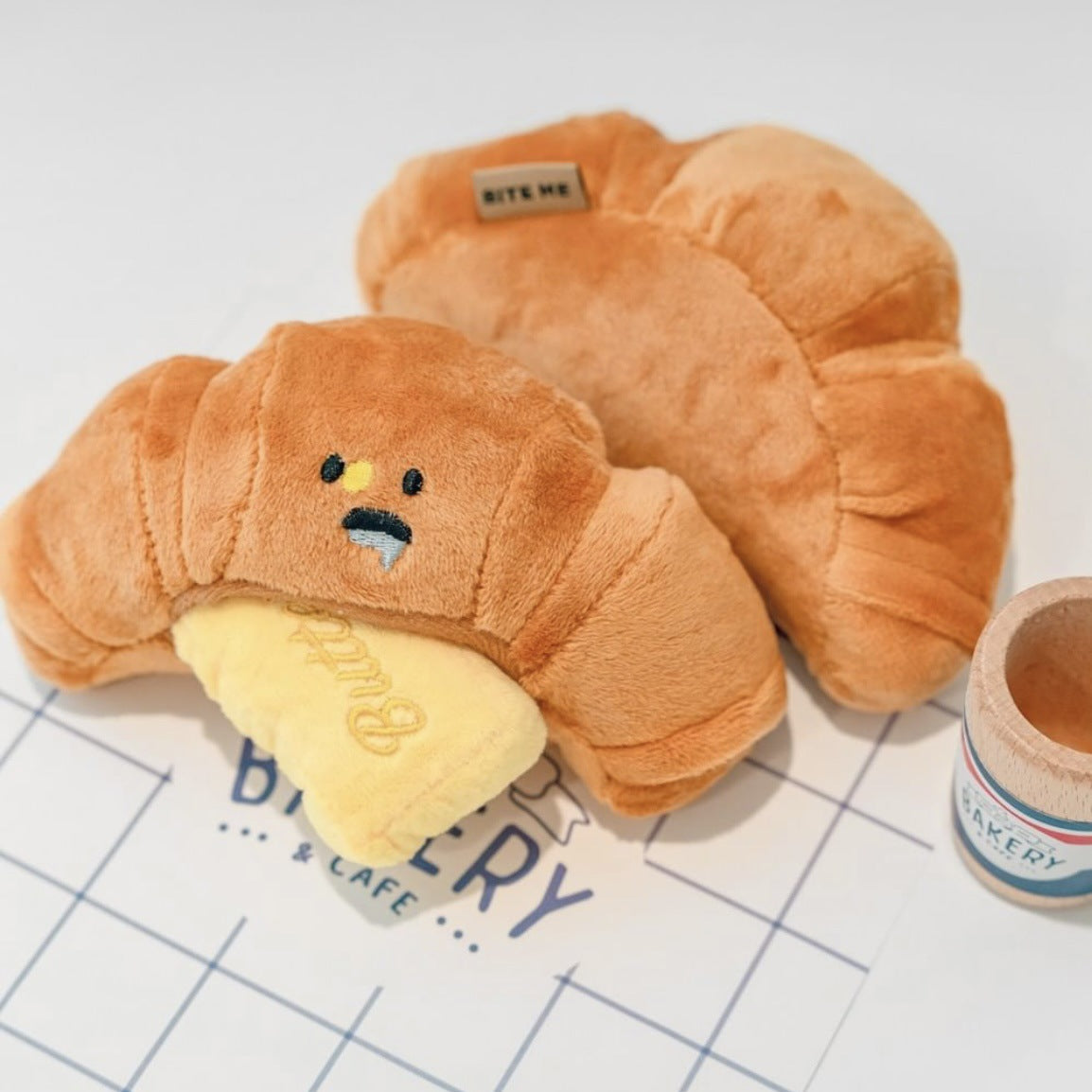 Dog Snuffle Toy Croissant Plush for Indoor Enrichment