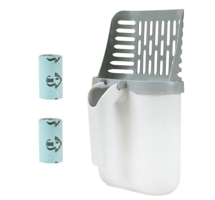 Cat Litter Scoop With Attached Large-Capacity Waste Bin