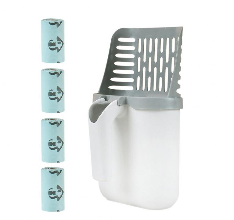 Cat Litter Scoop With Attached Large-Capacity Waste Bin