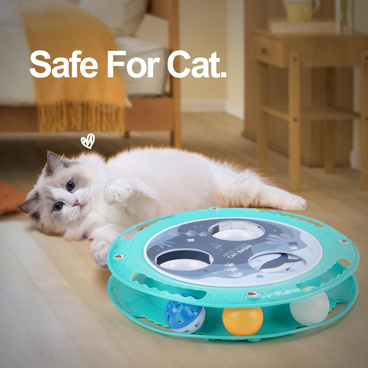 Interactive Cat Ball Toy for Independent Indoor Play