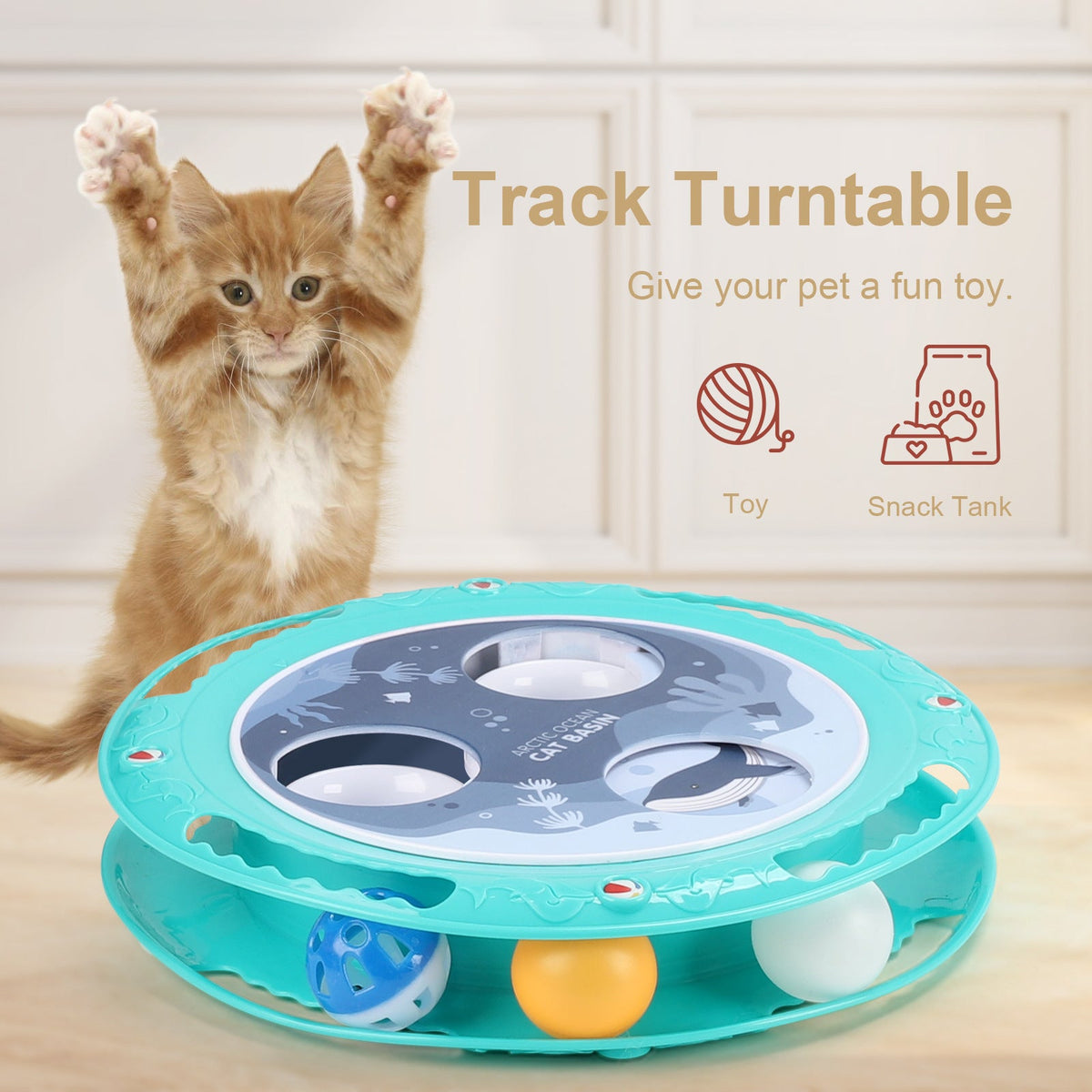 Interactive Cat Ball Toy for Independent Indoor Play
