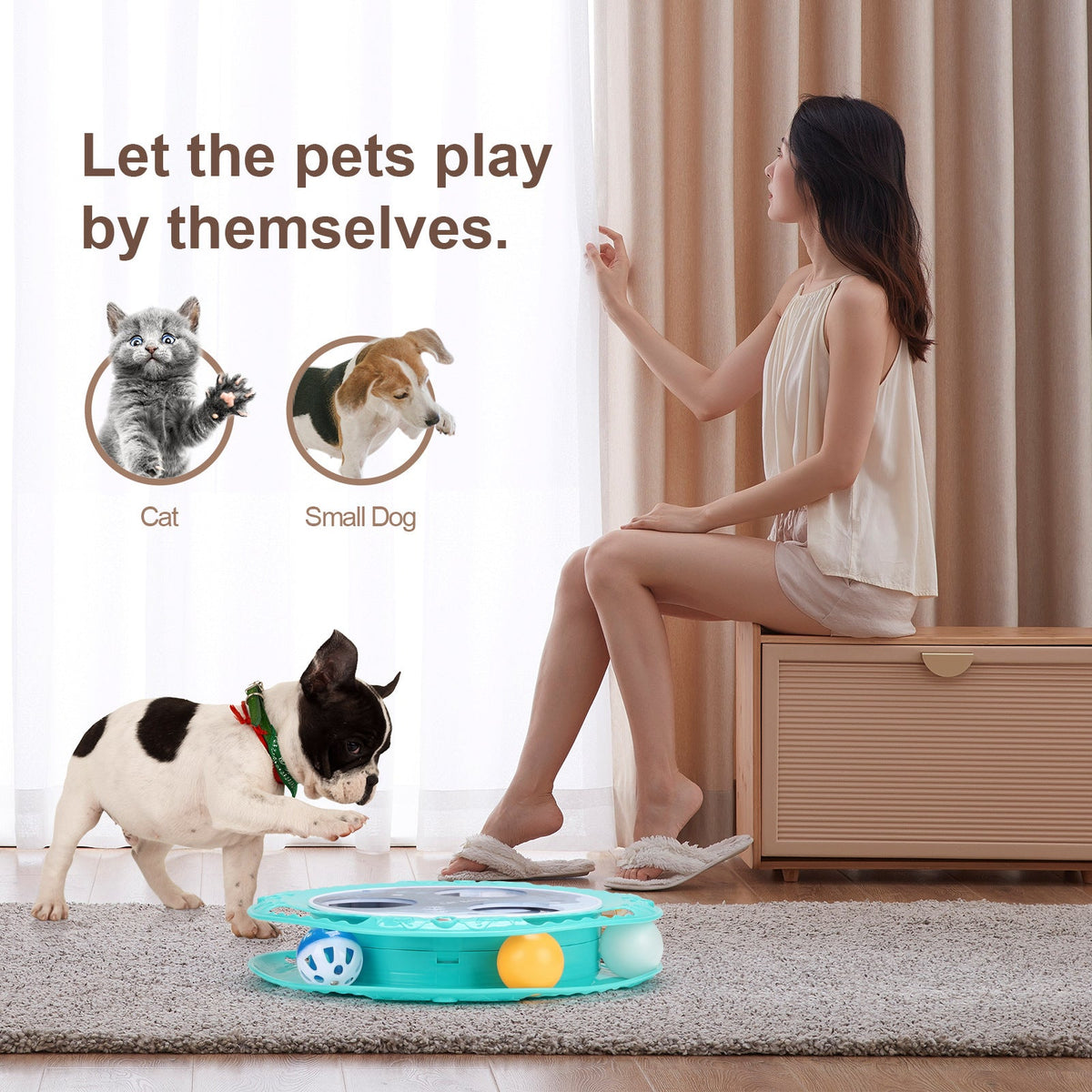 Interactive Cat Ball Toy for Independent Indoor Play