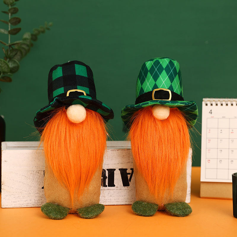 St. Patrick's Day Gnome Ornaments Pair for Tables