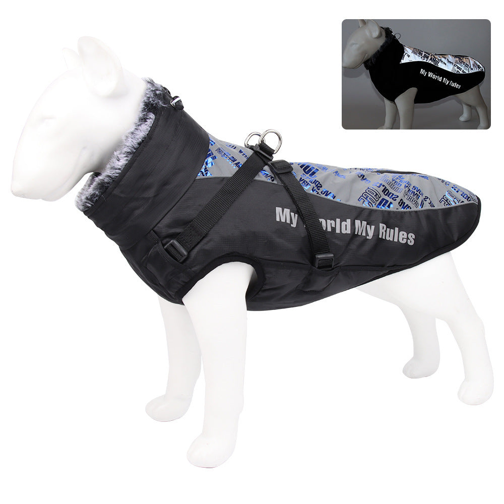 Dog Jacket With Warm Reflective Cold-Weather Coverage