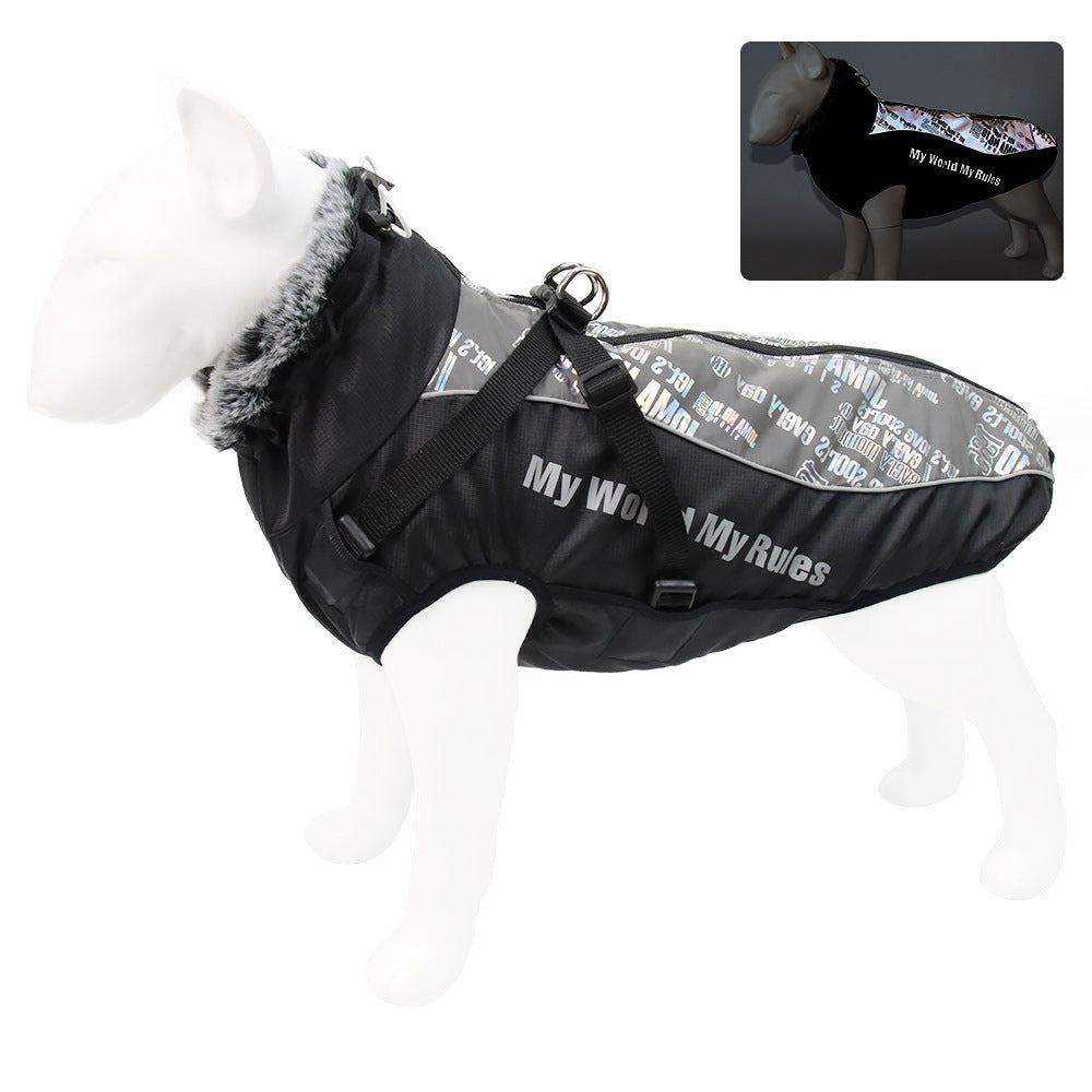 Dog Jacket With Warm Reflective Cold-Weather Coverage