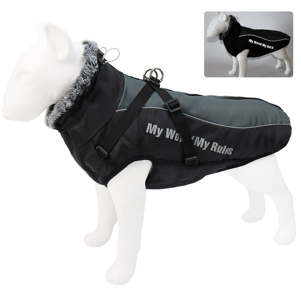 Dog Jacket With Warm Reflective Cold-Weather Coverage