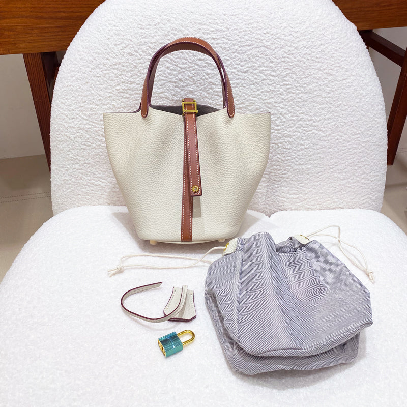 Leather Bucket Bag With Classic Everyday Elegance