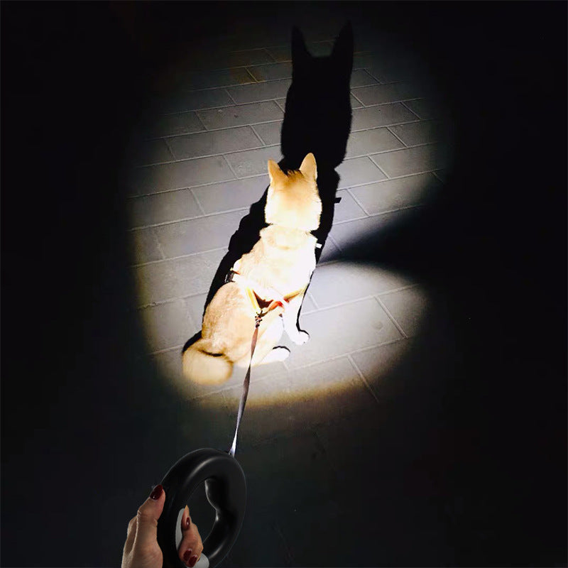 LED Retractable Dog Leash for Safer Nighttime Walks