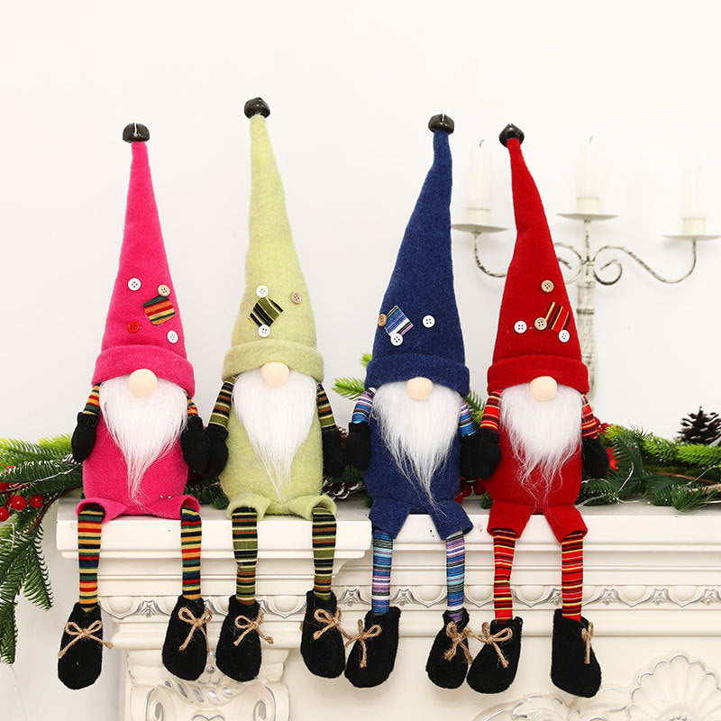 Long-Legged Christmas Gnome Decoration for Mantels