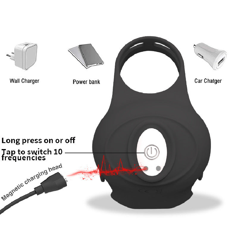 Remote-Controlled Male Double Ring Vibration Device
