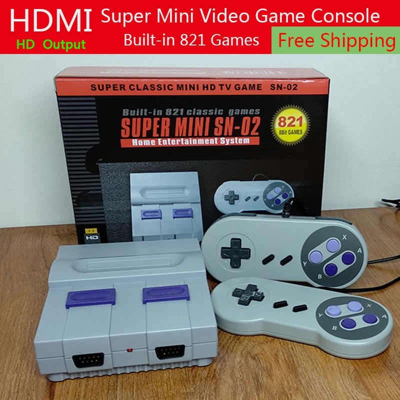 Retro Mini TV Game Console HDMI with 821 Built-In Games