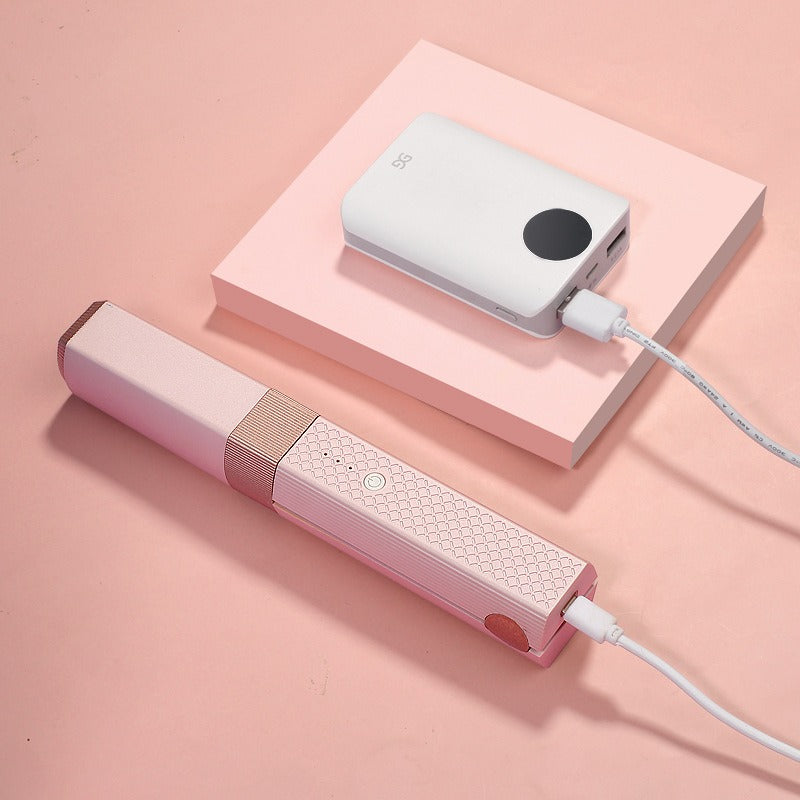 Cordless Mini Hair Straightener and Curler for Travel