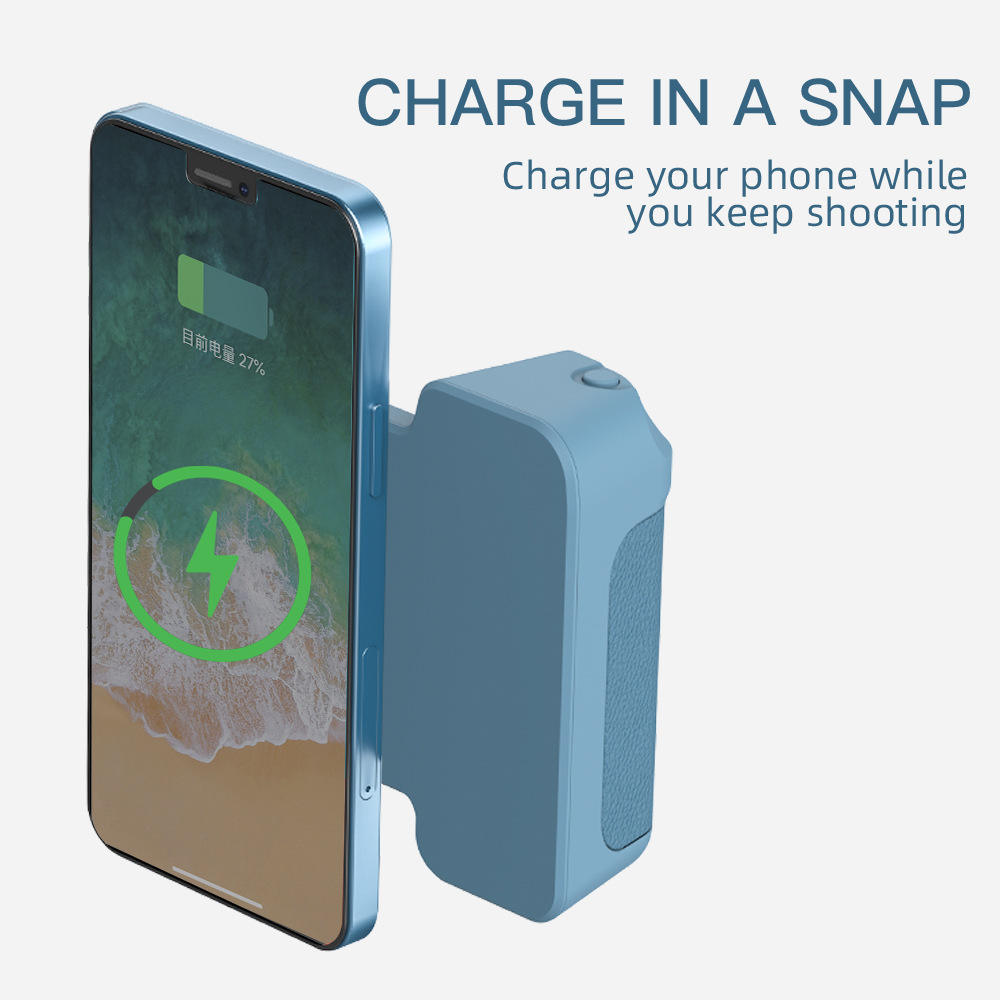 Magnetic Phone Camera Grip with Wireless Shutter Button