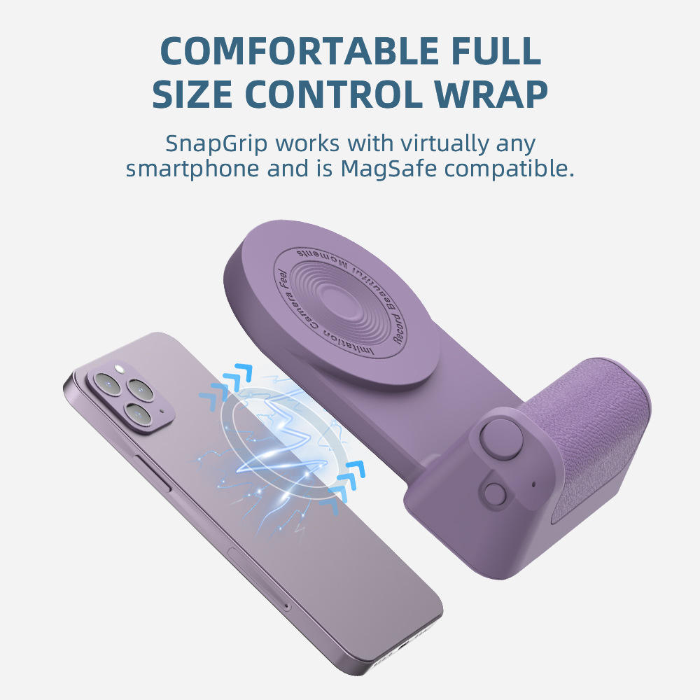 Magnetic Phone Camera Grip with Wireless Shutter Button