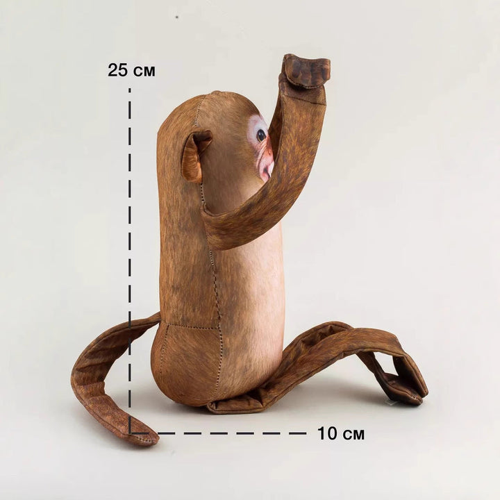 Monkey Plush Hand Puppet With Magnetic Paws & Hanging Fun