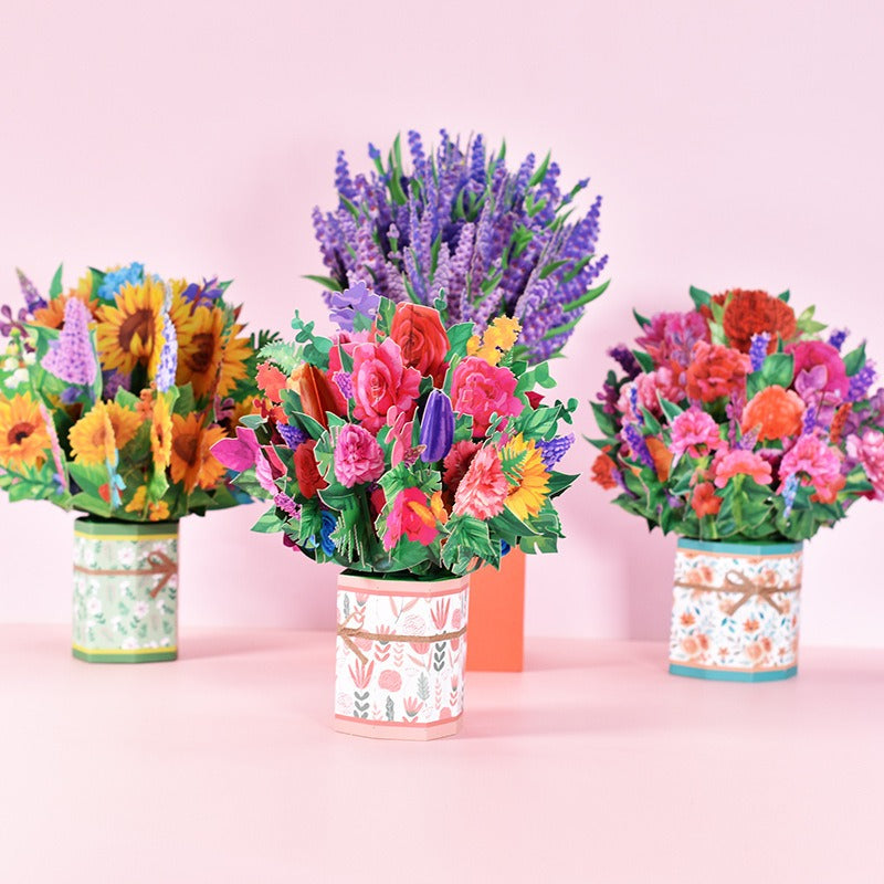 3D Pop-Up Bouquet Greeting Card for Mother’s Day Gift