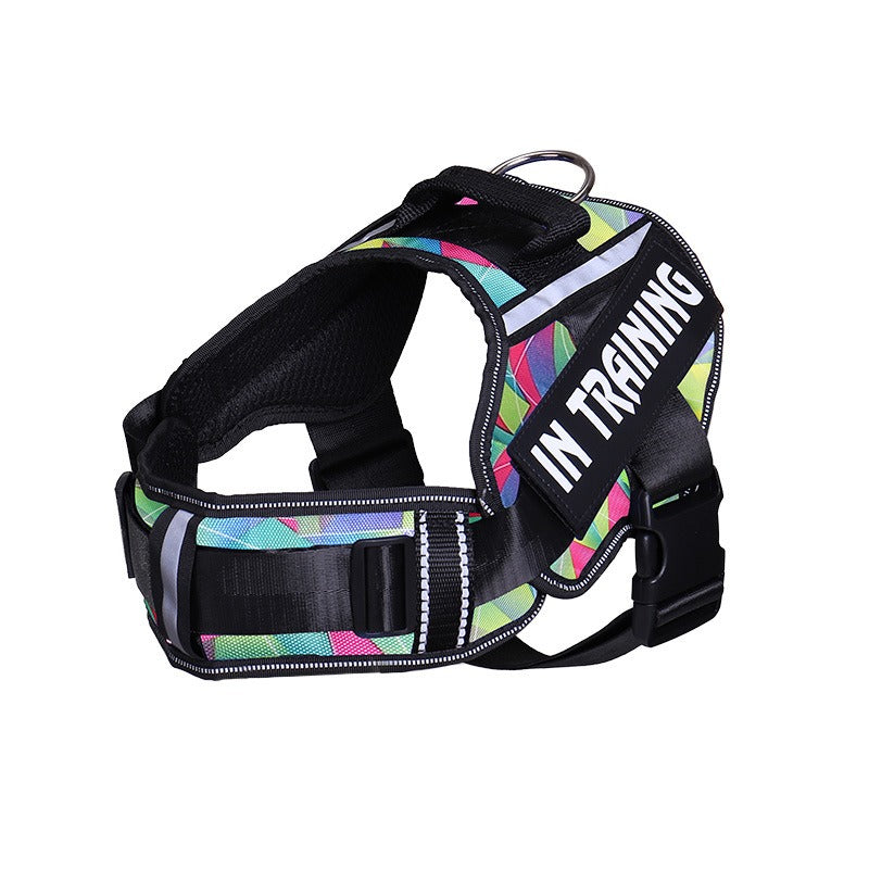 Reflective Dog Harness With Custom ID Patch for Walks