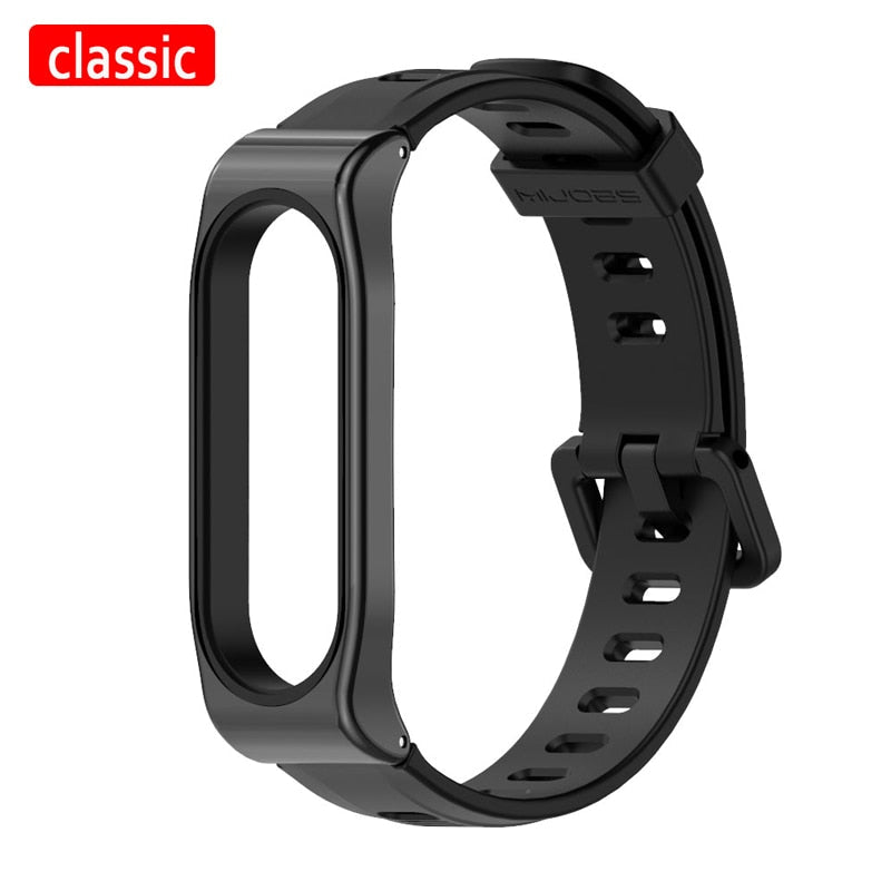 Xiaomi Mi Band 5 Strap With Metal Frame, Silicone Fit
