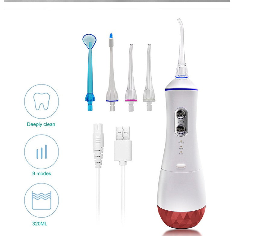 Cordless Water Flosser, 320ml Tank, 9 Modes, Leakproof