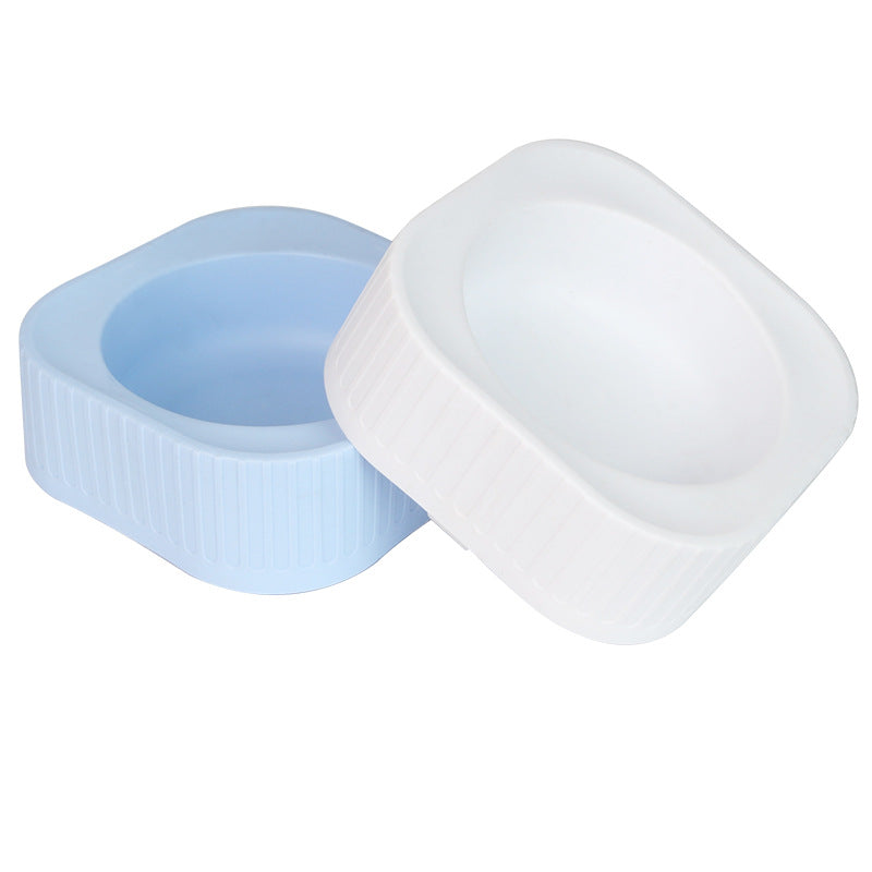 Plastic Pet Bowl for Small Dogs and Cats, Stackable Design